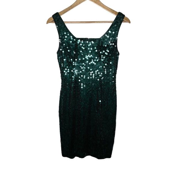 Niteline Dresses Niteline Della Roufogali Green Sequin Bodycon Tank